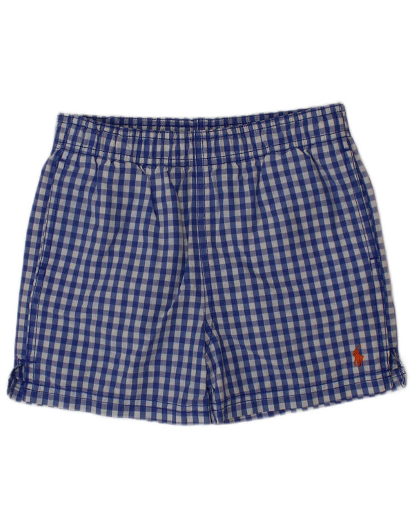 POLO RALPH LAUREN Baby Boys Swimwear 18-24 Months  Blue Gingham Cotton
