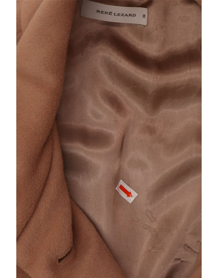 RENE LEZARD Womens Overcoat EU 38 Medium Beige Wool