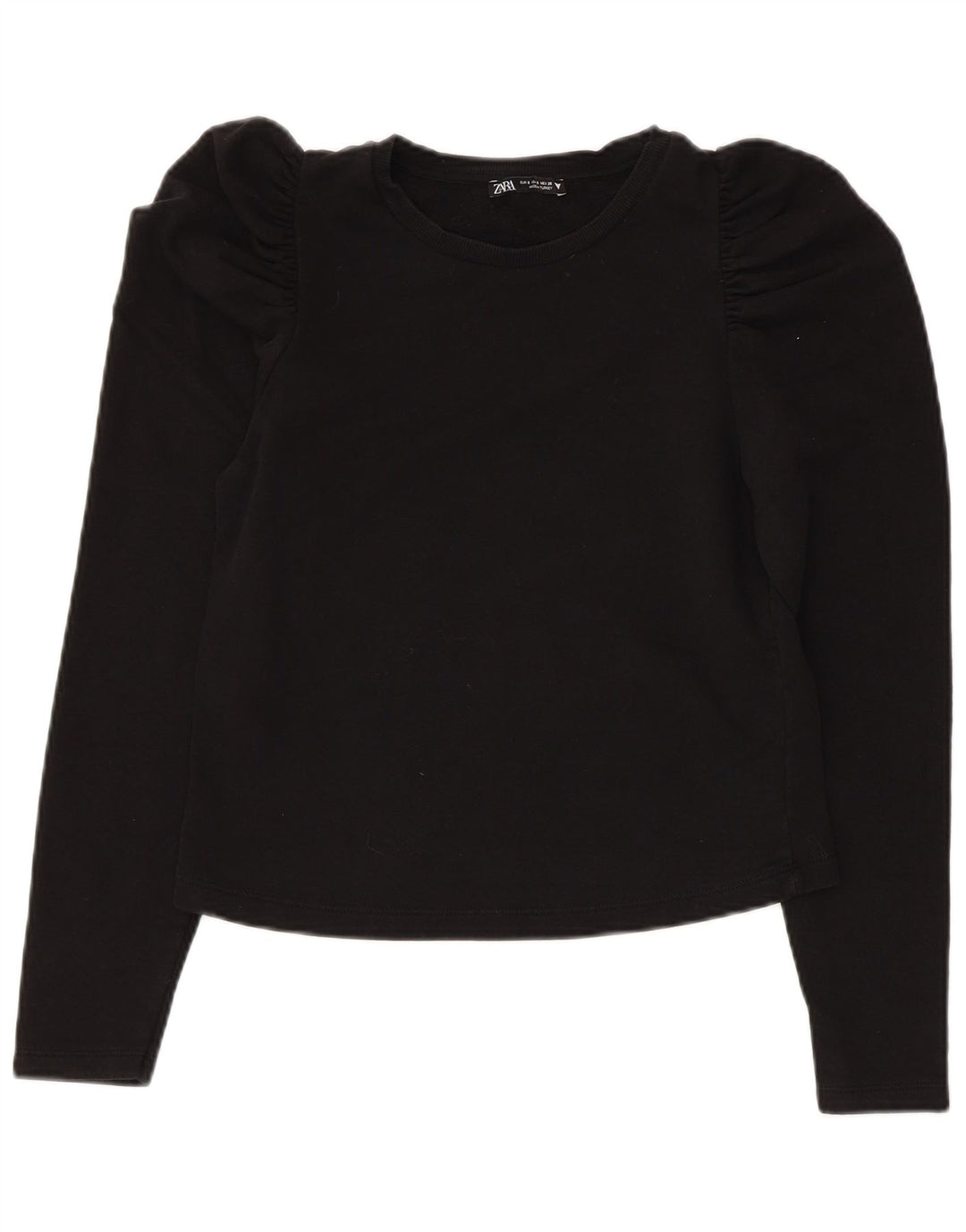 Zara Womens Top Long Sleeve UK 8 Small Black