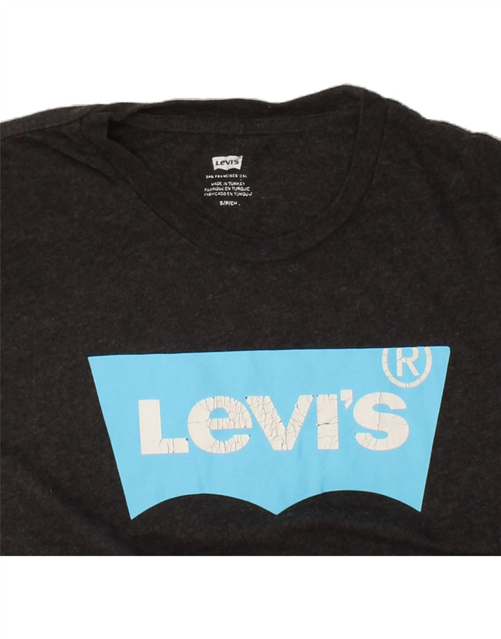 LEVI'S Mens Graphic T-Shirt Top Small Black Cotton Vintage Levi's and Second-Hand Levi's from Messina Hembry 