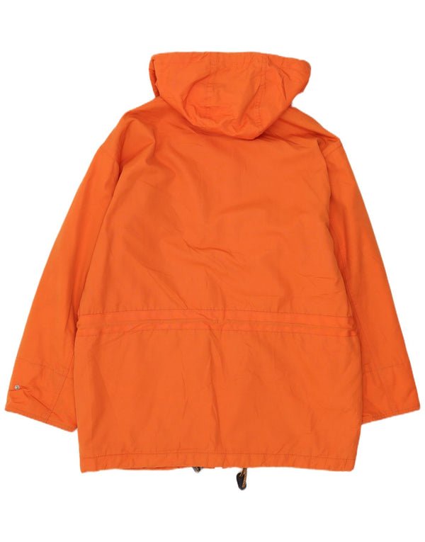 Think Pink Mens Hooded Windbreaker Jacket UK 42 XL Orange Acrylic