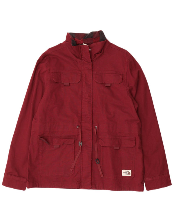 THE NORTH FACE Womens Utility Jacket UK 16 Large Burgundy Cotton