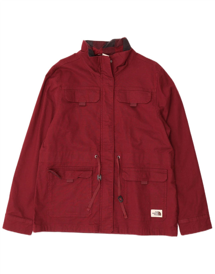 THE NORTH FACE Womens Utility Jacket UK 16 Large Burgundy Cotton