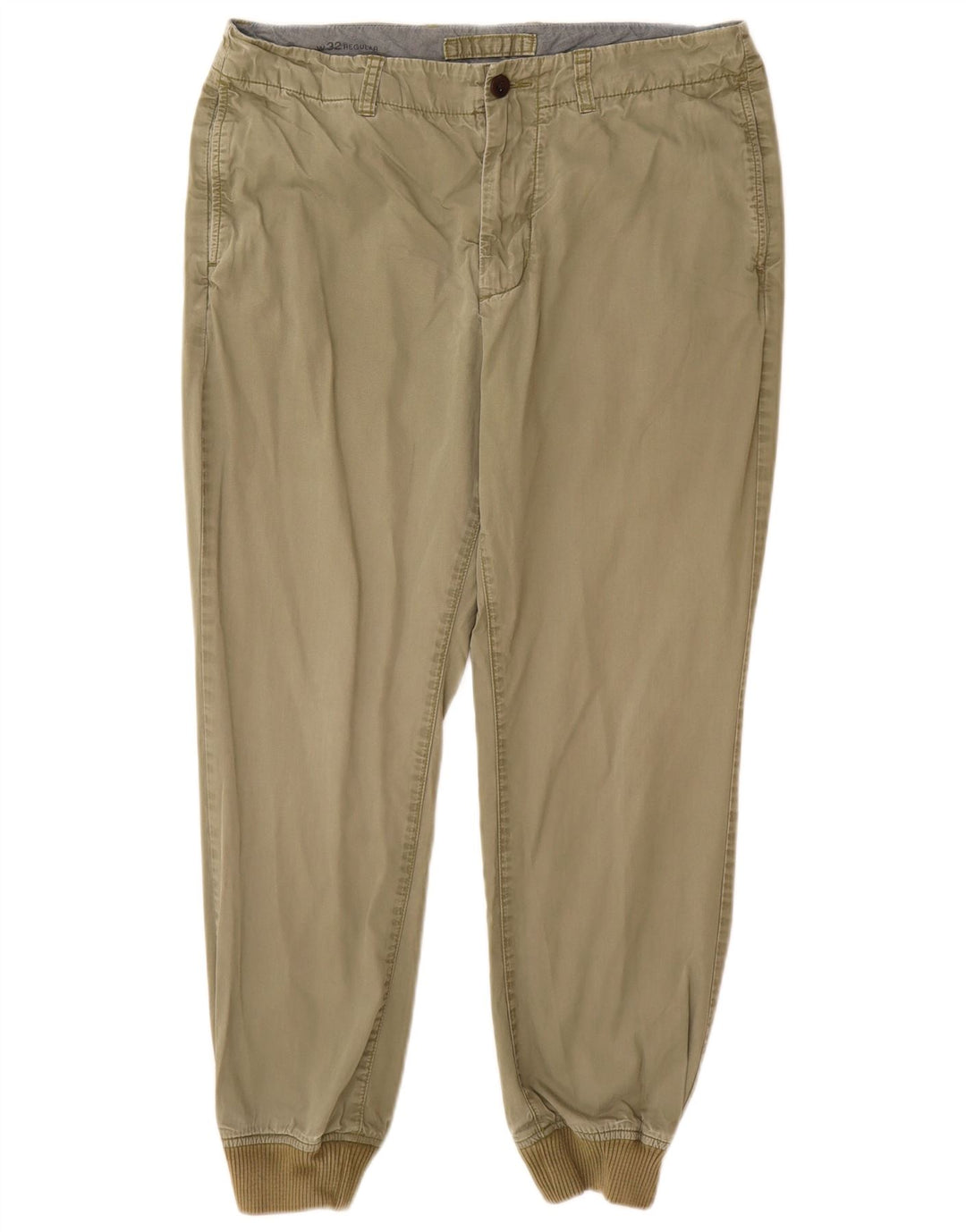 J. CREW Mens Joggers Chino Trousers W32 L27 Khaki Cotton