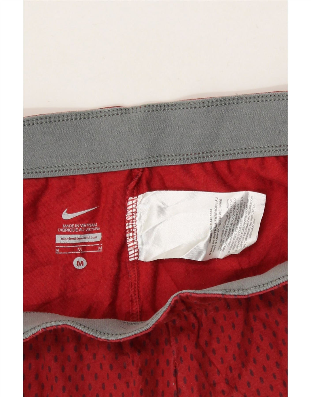 NIKE Womens Graphic Leggings UK 12 Medium  Red Spotted Cotton Vintage Nike and Second-Hand Nike from Messina Hembry 