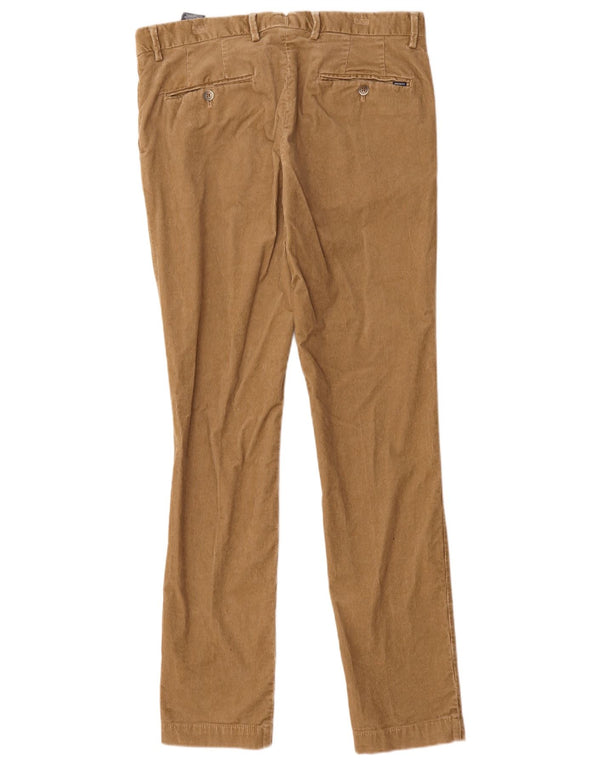 Hackett Mens Skinny Corduroy Trousers W32 L32 Beige Cotton