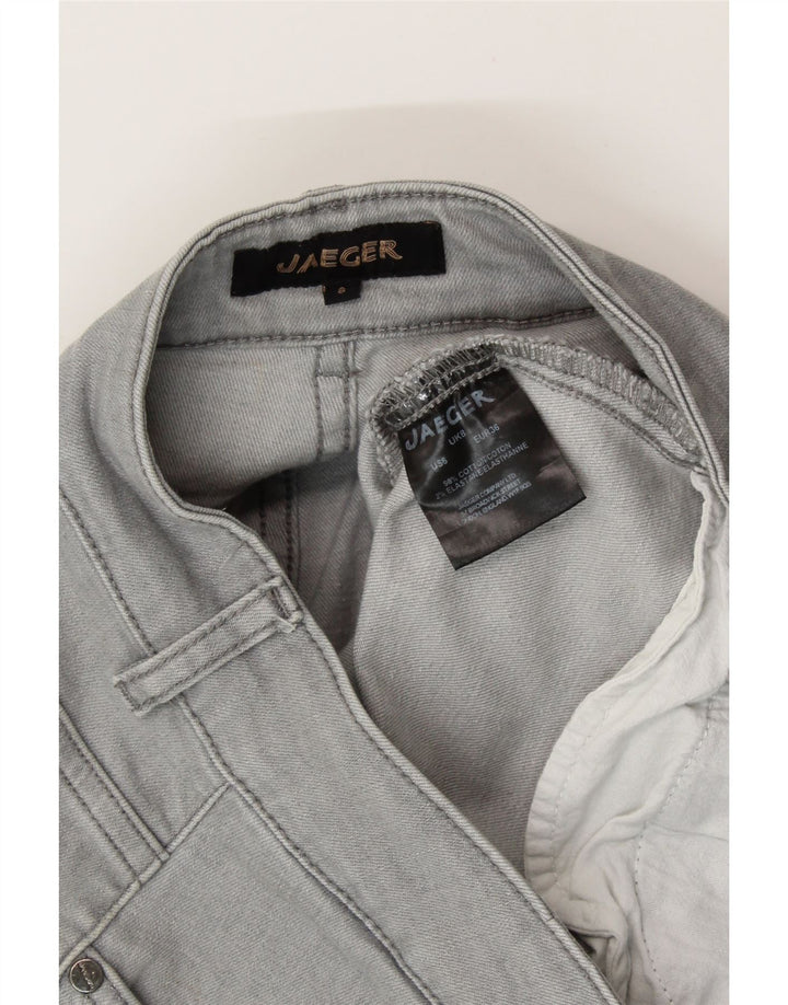 JAEGER Womens Skinny Jeans UK 8 Small W30 L30 Grey Cotton