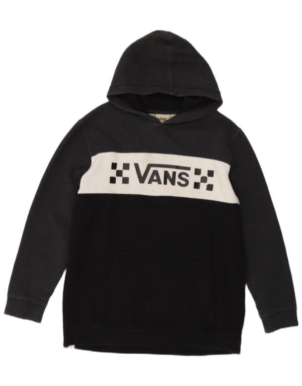 Vans Womens Graphic Hoodie Jumper UK 18 XL Navy Blue Colourblock Cotton