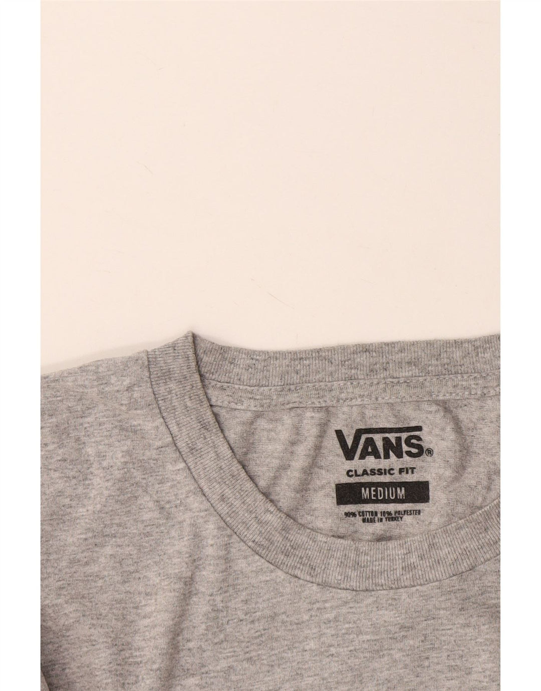VANS Mens Classic Fit T-Shirt Top Medium Grey Cotton