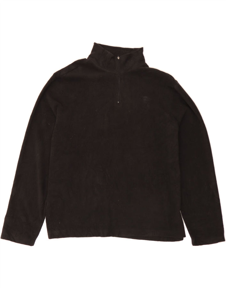 STARTER Mens Zip Neck Fleece Jumper XL Black Polyester Vintage Starter and Second-Hand Starter from Messina Hembry 