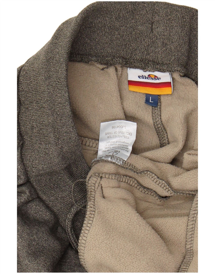 ELLESSE Mens Tracksuit Trousers Joggers Large  Grey Flecked Polyester