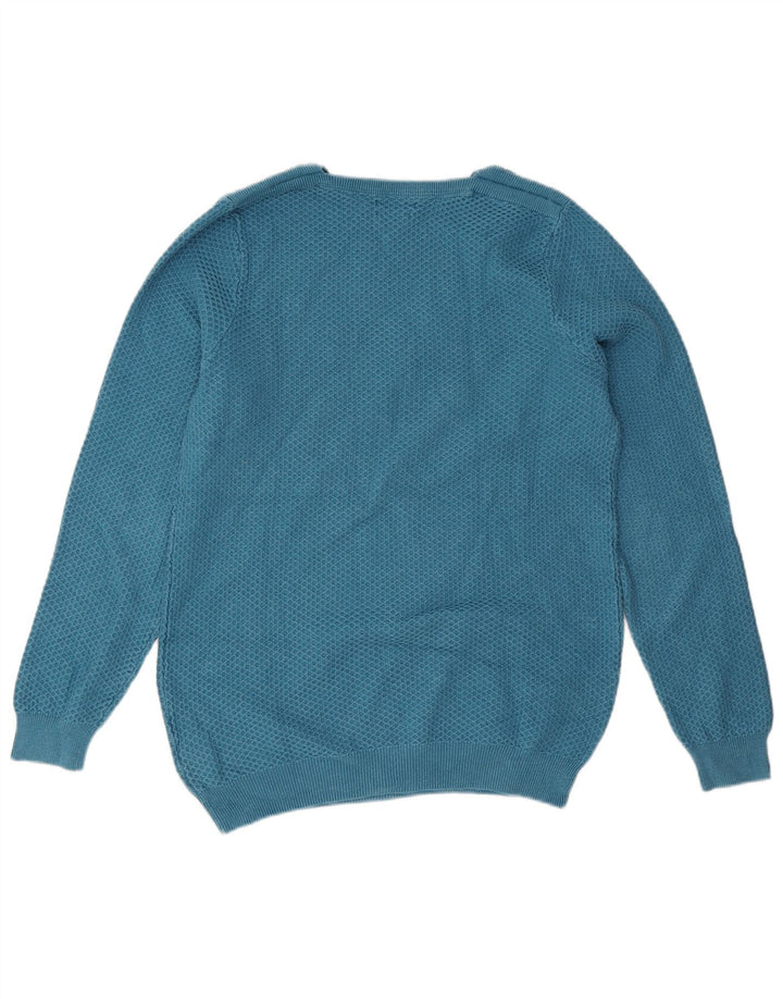 MASSIMO DUTTI Mens Crew Neck Jumper Sweater Large Blue Cotton