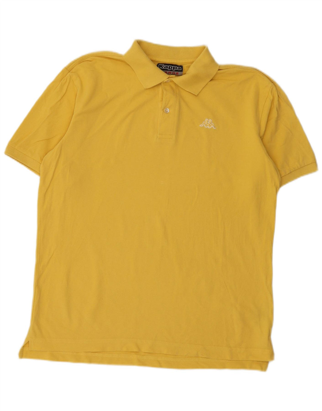 Kappa Mens Polo Shirt Large Yellow Cotton