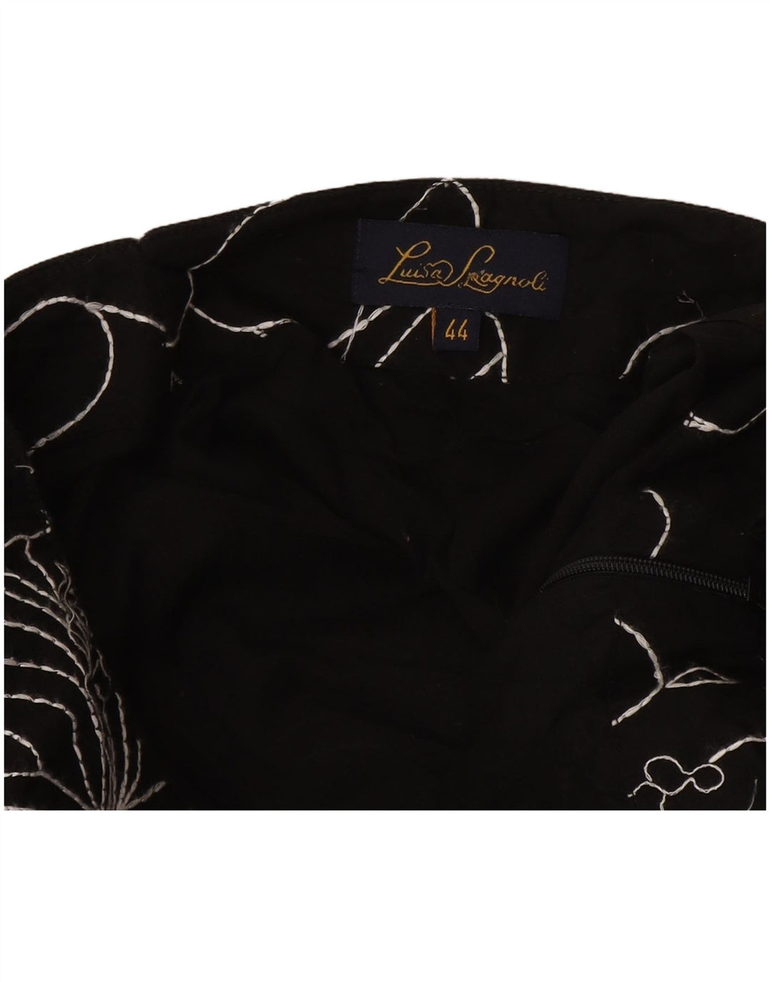 Luisa Spagnoli Womens A-Line Skirt IT 44 Medium W28  Black Floral