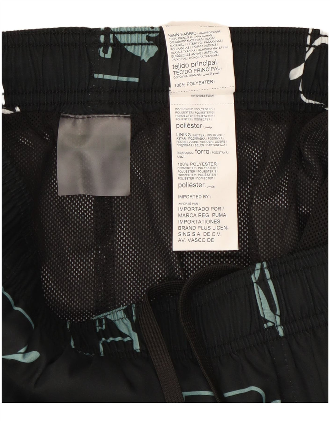 Puma Mens Graphic Sport Shorts Small Black Polyester Sports