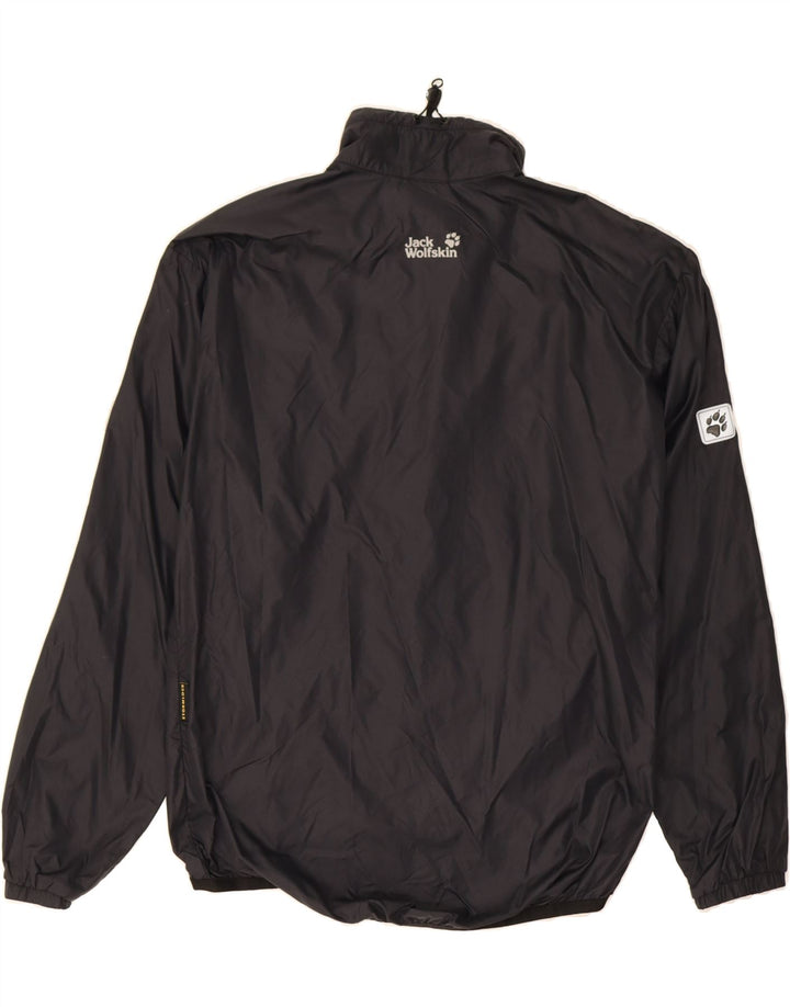 JACK WOLFSKIN Mens Rain Jacket UK 36 Small Black Polyamide Vintage Jack Wolfskin and Second-Hand Jack Wolfskin from Messina Hembry 