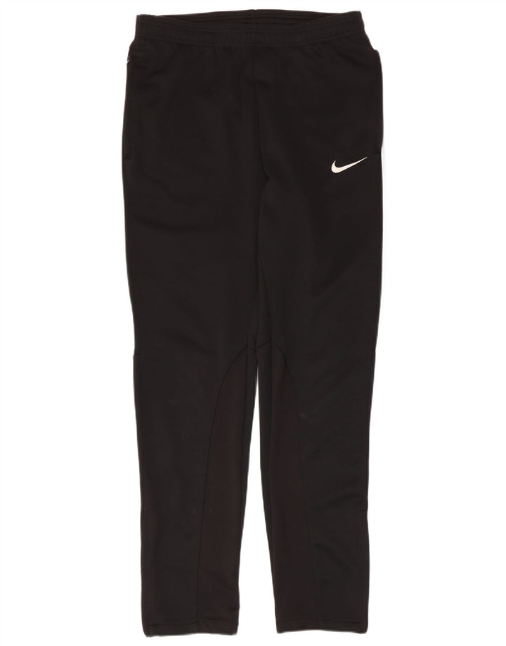 NIKE Womens Tracksuit Trousers UK 14 Medium Black Colourblock Polyester