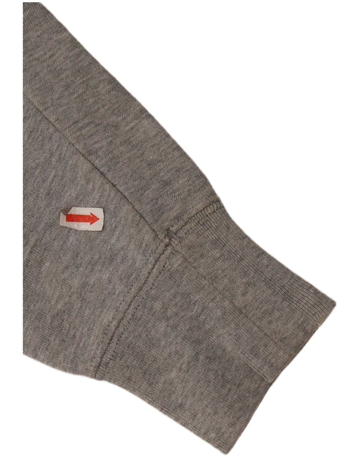 REEBOK Womens Oversized Sweatshirt Jumper UK 10 Small Grey Cotton