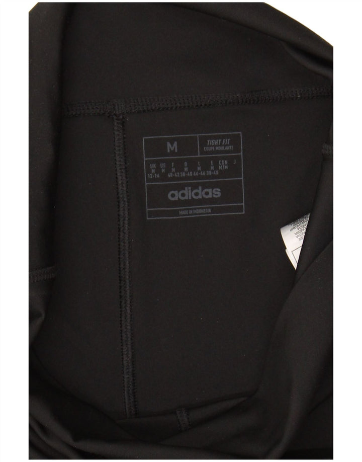 ADIDAS Womens Aeroready Leggings UK 12/14 Medium  Black Polyester