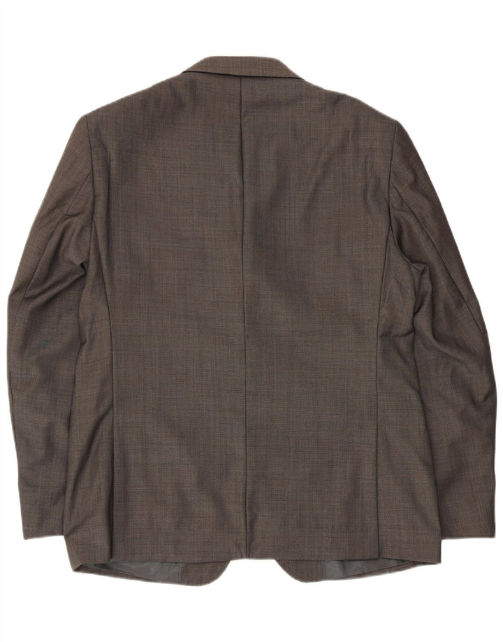 Calvin Klein Mens 2 Button Blazer Jacket UK 36 Small Grey Wool