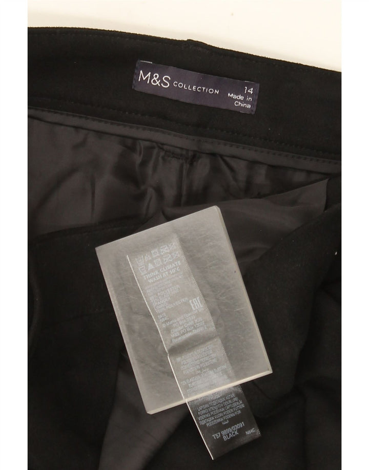 Marks & Spencer Womens Mini Skirt UK 14 Large W32 Black Polyester