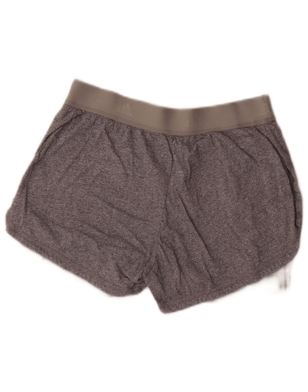 Adidas Womens Climalite Graphic Sport Shorts UK 8/10 Small Grey