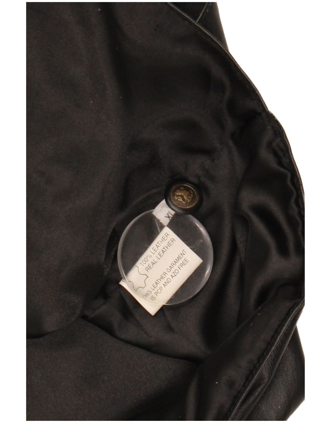 VINTAGE Mens Leather Waistcoat  XL Black Leather