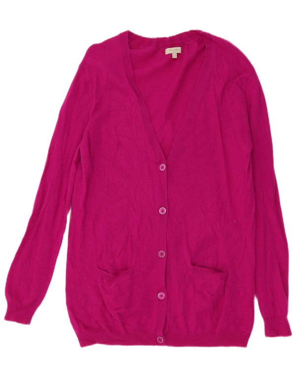 Hobbs Womens Cardigan Sweater UK 14 Large Burgundy Cashmere