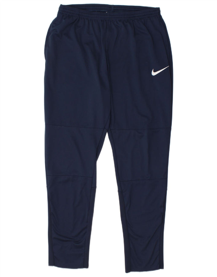 Nike Mens Tracksuit Trousers Large  Navy Blue Polyester