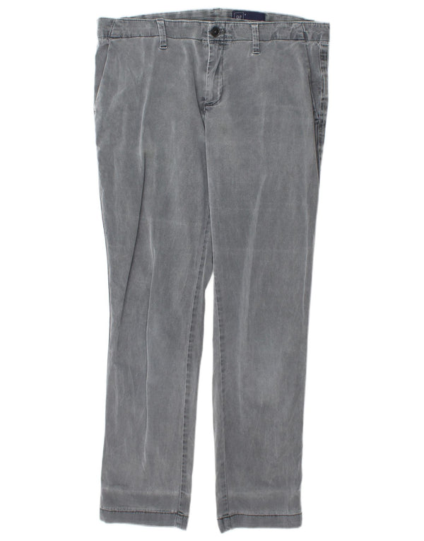 Gap Womens Straight Chino Trousers US 8 Medium W30 L27 Grey Cotton