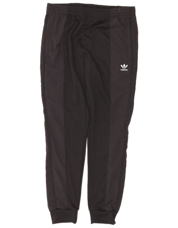 Adidas Mens Tracksuit Trousers Joggers Large Black Colourblock Polyester