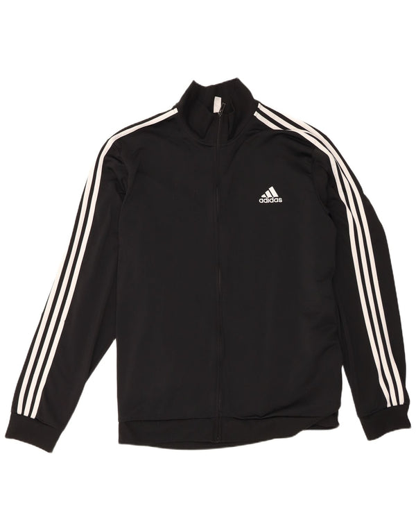 Adidas Mens Regular Fit Tracksuit Top Jacket UK 52/54 2XL Black Sports
