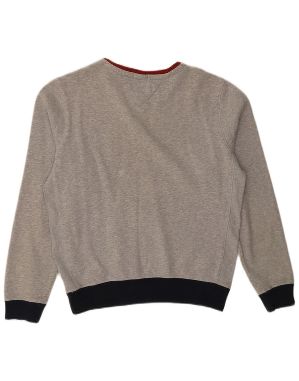 Tommy Hilfiger Womens Graphic Sweatshirt Jumper UK 10 Small Grey