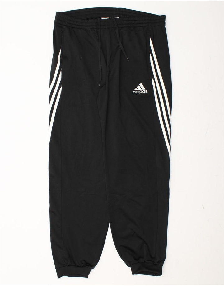 ADIDAS Mens Tracksuit Trousers Joggers Large  Black Polyester