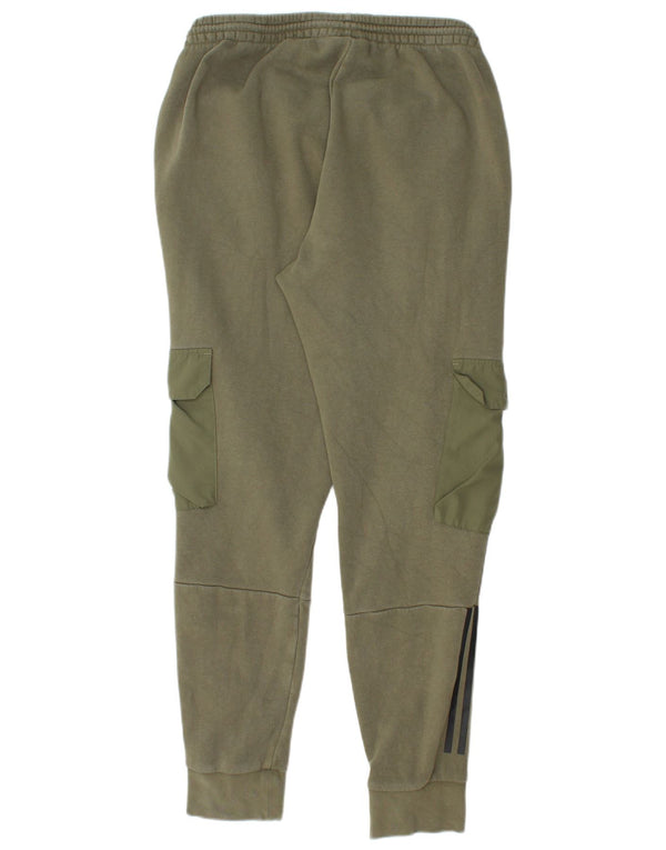 Adidas Mens Cargo Tracksuit Trousers Joggers Large  Khaki Cotton