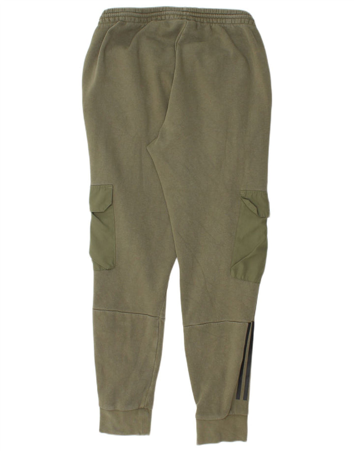 Adidas Mens Cargo Tracksuit Trousers Joggers Large  Khaki Cotton