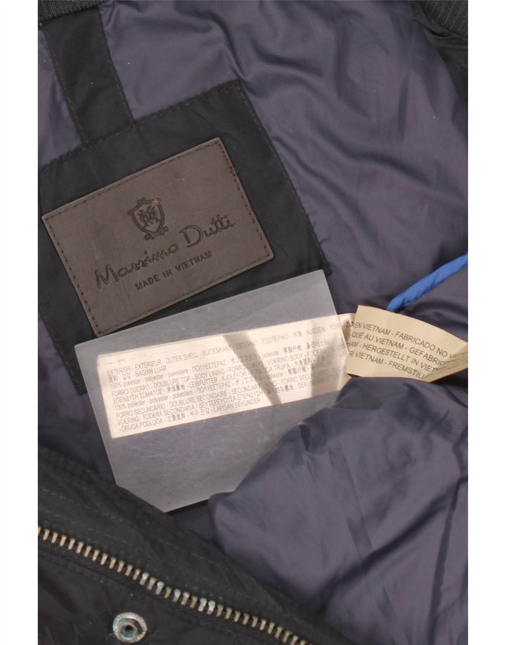 Massimo Dutti Mens Padded Gilet UK 44 2XL Navy Blue Polyester