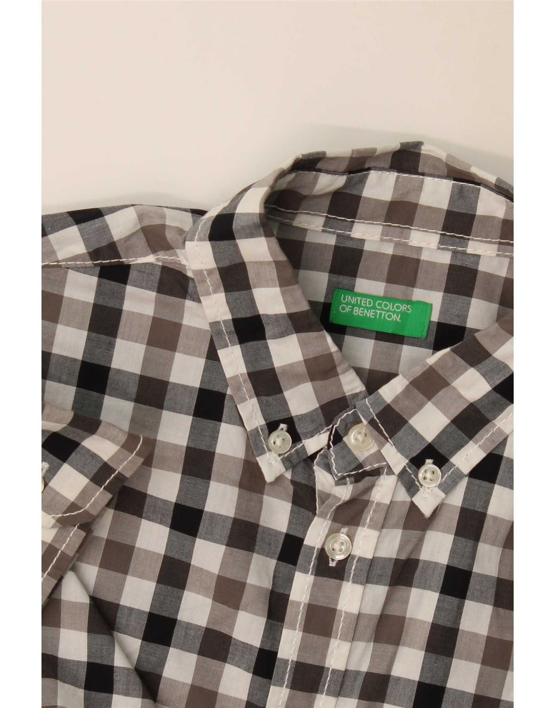 Benetton Boys Shirt 11-12 Years Multicoloured Check