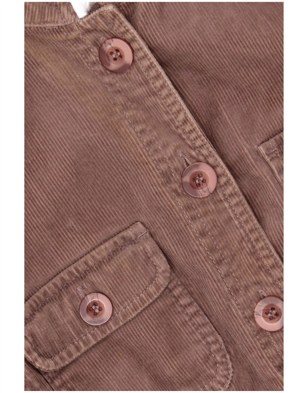 Monsoon Womens Crop Corduroy Jacket UK 12 Medium  Brown Cotton