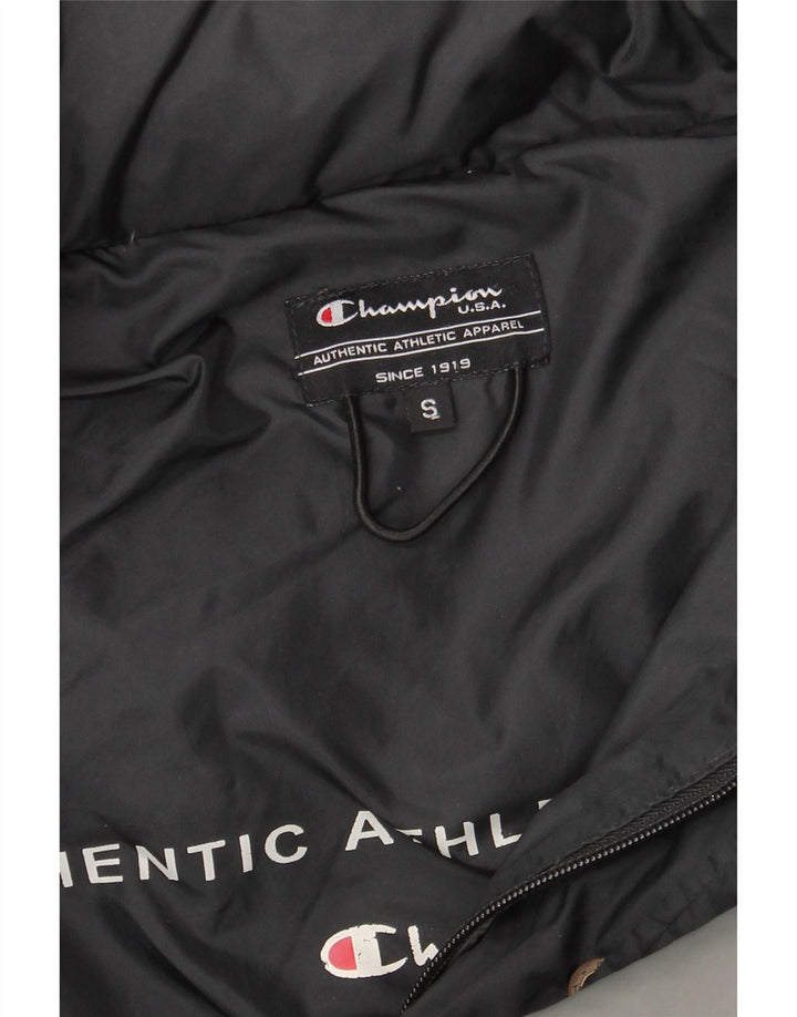 CHAMPION Mens Loose Fit Padded Jacket UK 36 Small Grey Colourblock