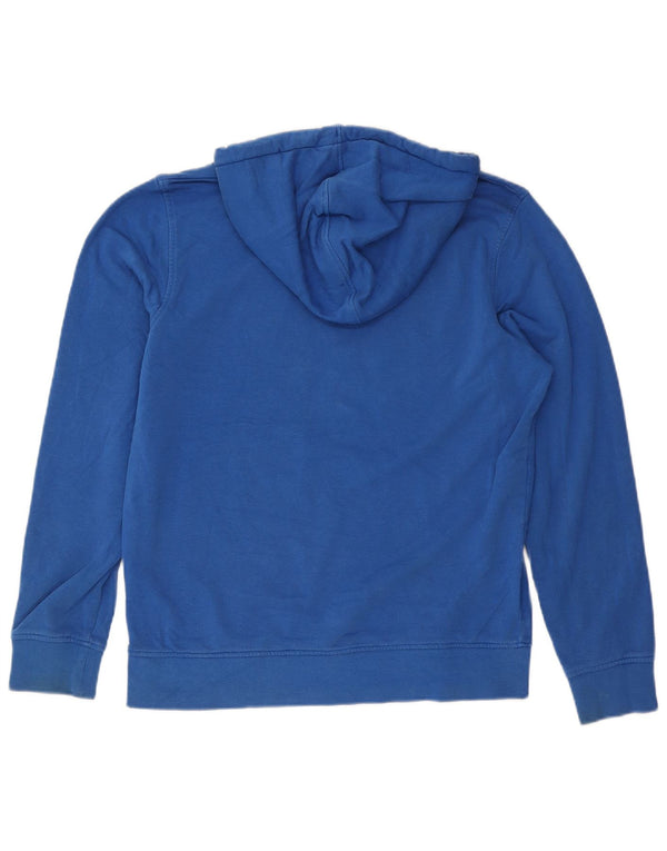 Jack & Jones Mens Graphic Hoodie Jumper Large Blue Cotton