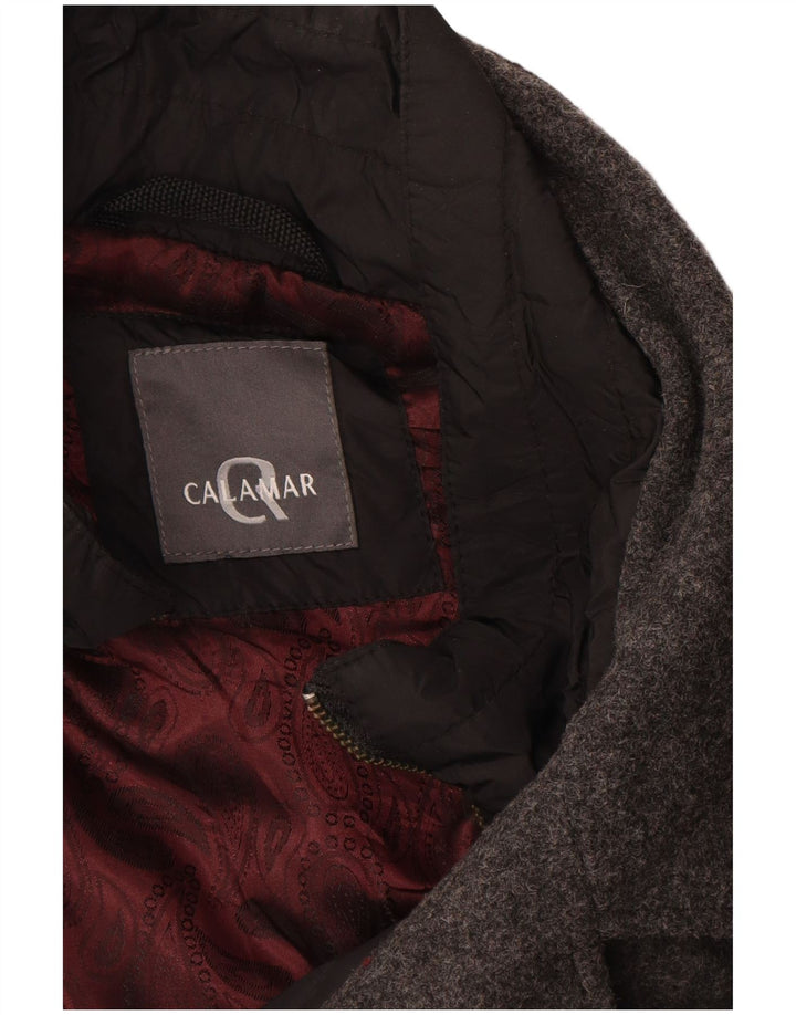 CALAMAR Mens Utility Jacket IT 56 3XL Grey Wool