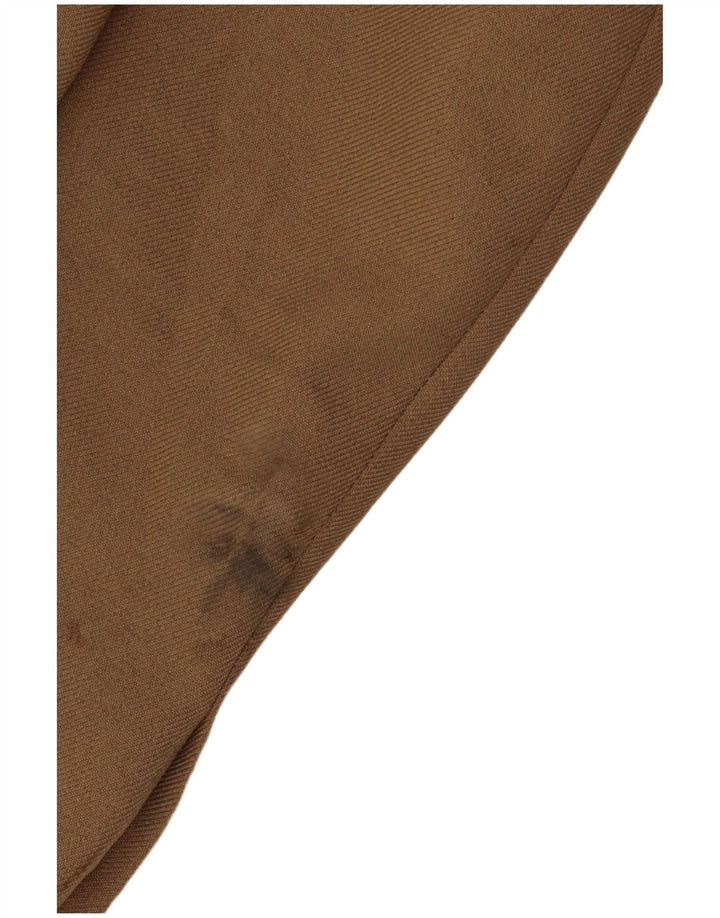 VINTAGE Womens Blazer Jacket IT 48 XL Brown Polyester