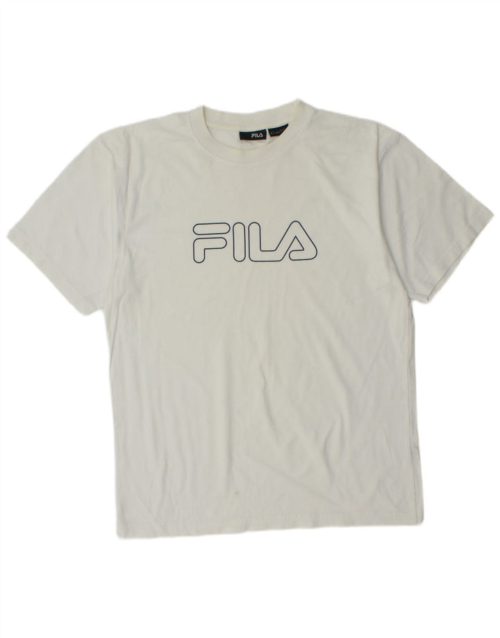 FILA Mens Graphic T-Shirt Top Small White