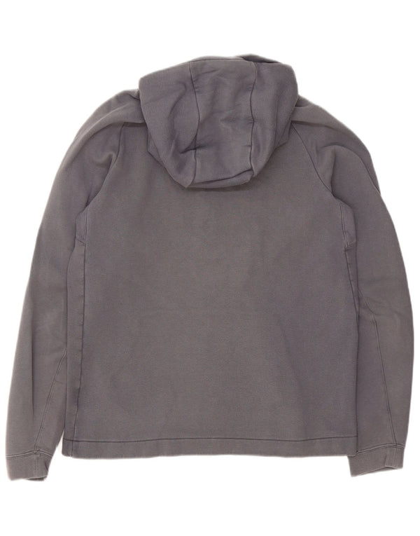 Nike Mens Zip Neck Hoodie Jumper Medium Grey Cotton