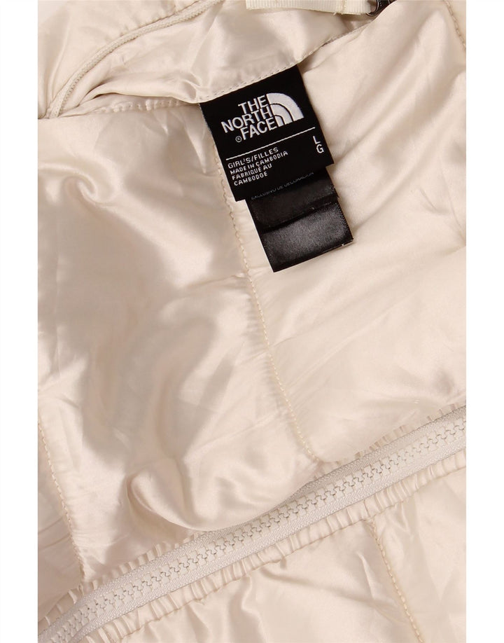 The North Face Girls Padded Jacket 11-12 Years Large Off White Polyester