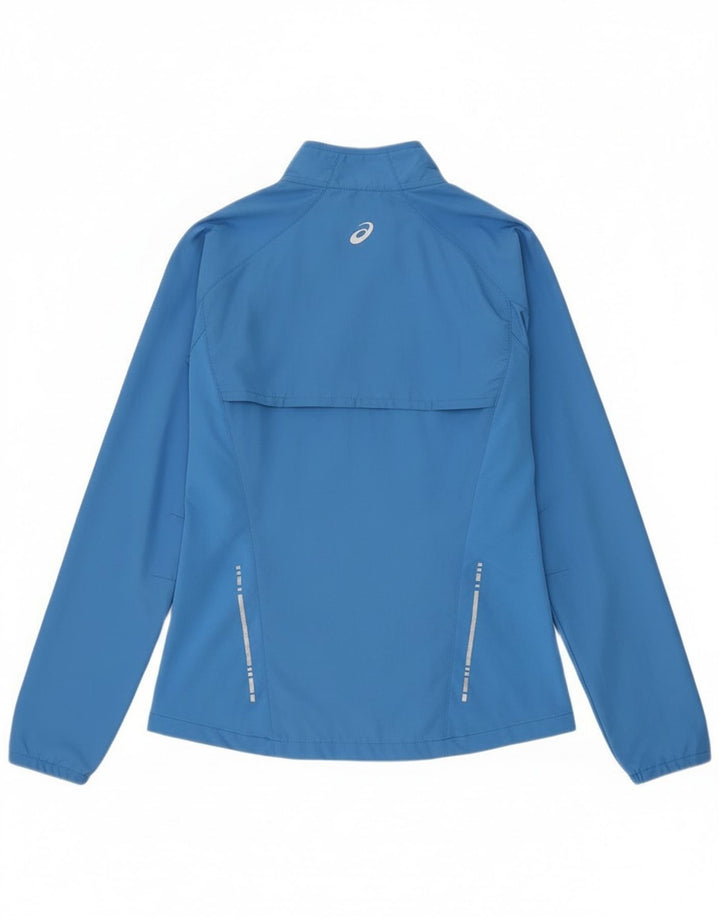 Asics Womens Tracksuit Top Jacket UK 8 Small Blue