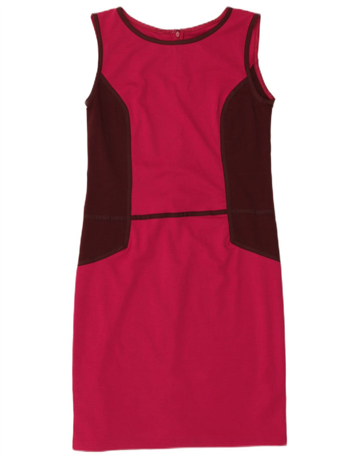 MOSSIMO Womens Stretch Sleeveless Basic Dress UK 10 Small Pink Colourblock
