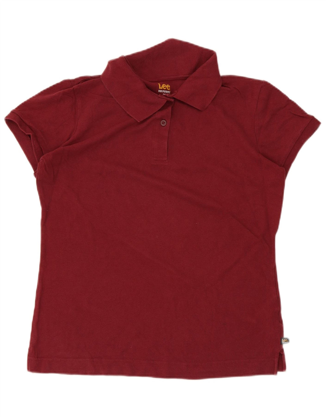 Lee Womens Polo Shirt UK 18 XL Burgundy Cotton