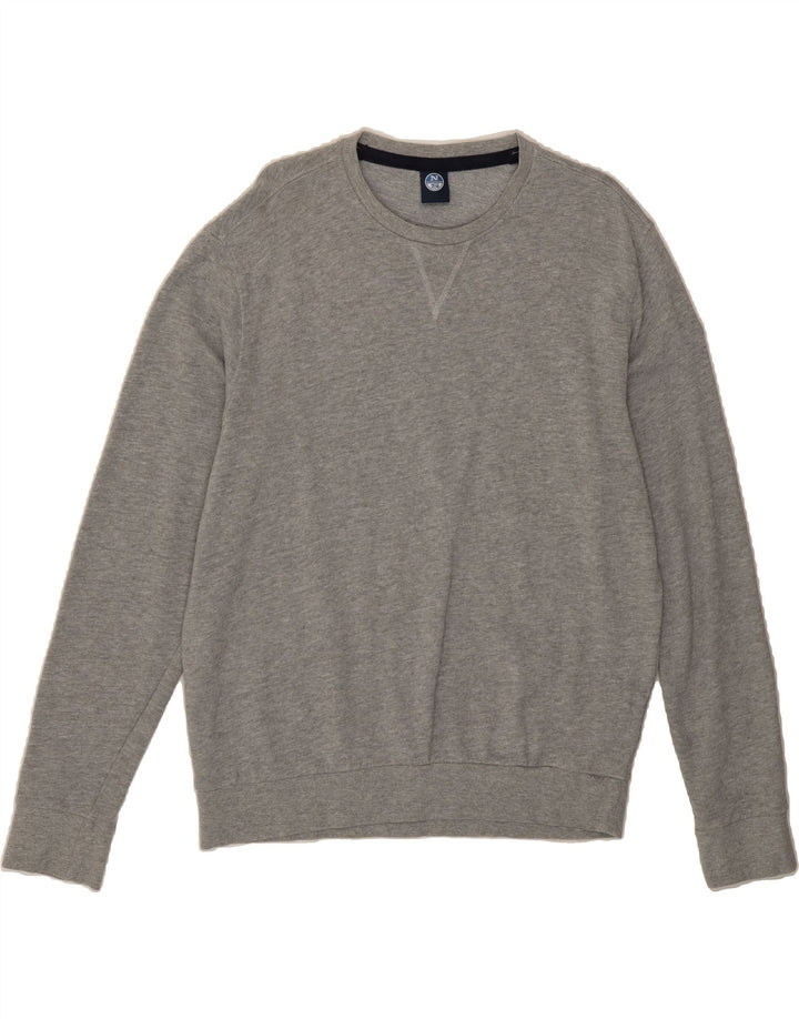 NORTH SAILS Mens Sweatshirt Jumper Large Grey Cotton Vintage North Sails and Second-Hand North Sails from Messina Hembry 